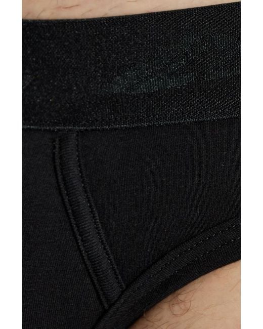 DSquared² Black Elastic Waist Briefs for men