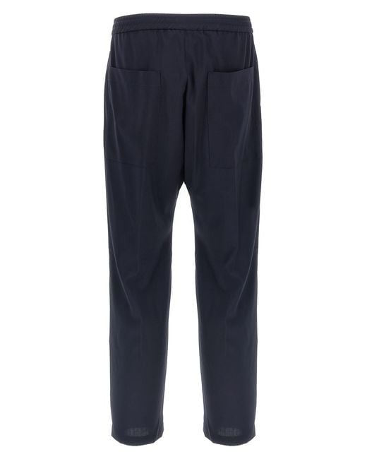 Barena Blue Bativoga Elastic Waist Pants for men