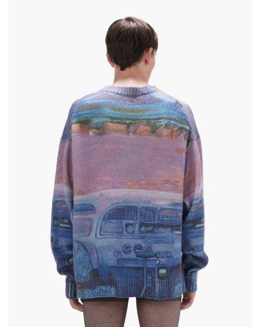 J.W. Anderson Blue Printed Jumper for men