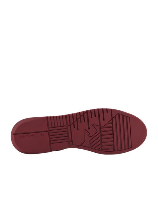 Emporio Armani Multicolor Logo-Patch Lace-Up Sneakers for men
