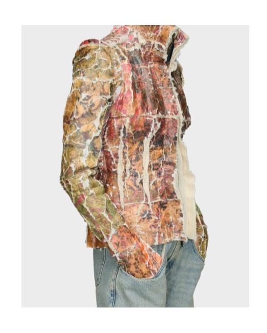 Maison Margiela Brown Vintage High-Neck Effect Jacket