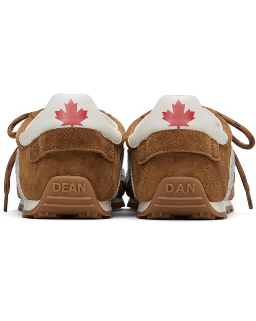 DSquared² Brown Dc-642 Lace-Up Sneakers for men