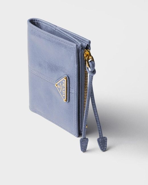 Prada Blue Small Leather Wallet