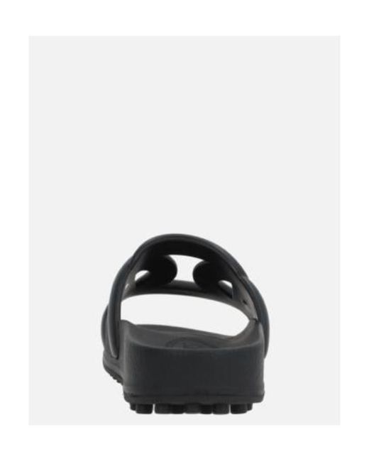 Tod's Black Cut-Out Logo-Detail Slides