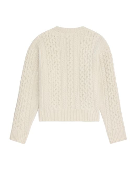 Céline White Triomphe Cardigan
