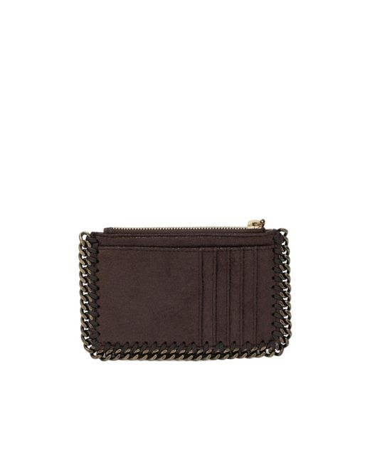 Stella McCartney Brown Falabella Zip Card Holder