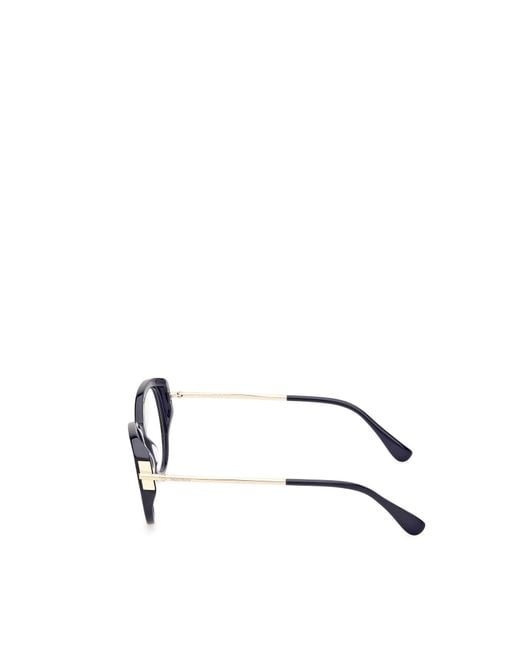 Max Mara White Oval Frame Glasses