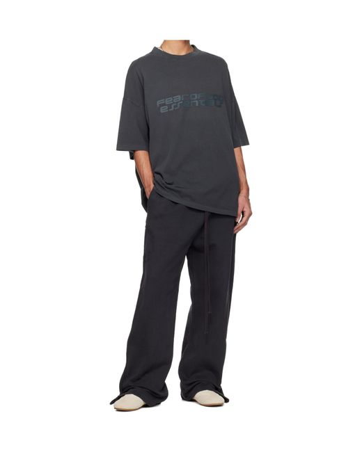 Fear Of God Black 90S Logo-Printed Crewneck T-Shirt for men