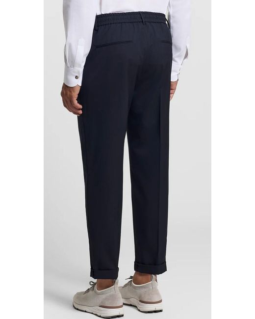 Peserico Blue Jogger Trousers for men