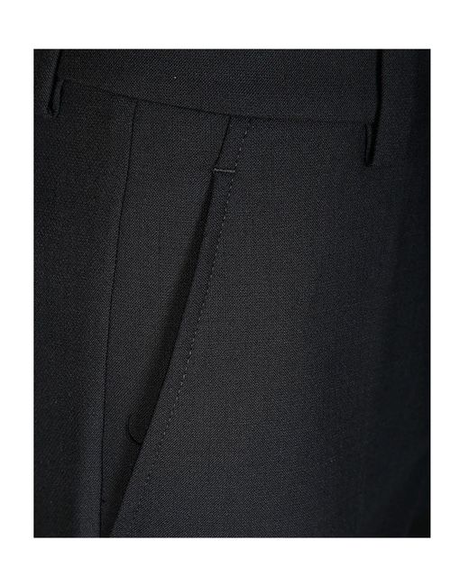 Incotex Black Pressed-Crease Trousers