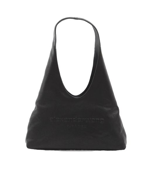 Alexander Wang Black Logo Embossed Pike Bag
