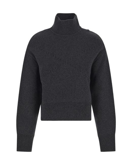 Bottega Veneta Blue Relaxed Fit Ribbed Jumper