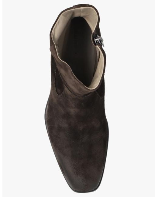 AllSaints Black Zippered Ankle Boots for men