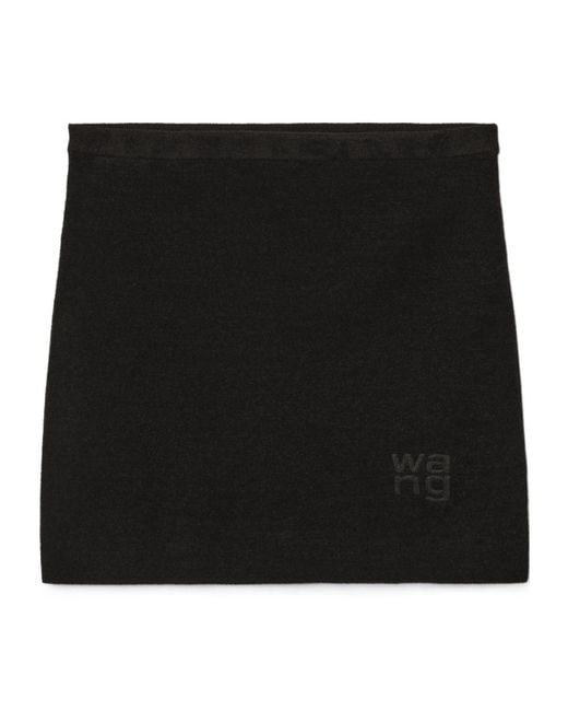 Alexander Wang Black Logo Embossed Mini Skirt