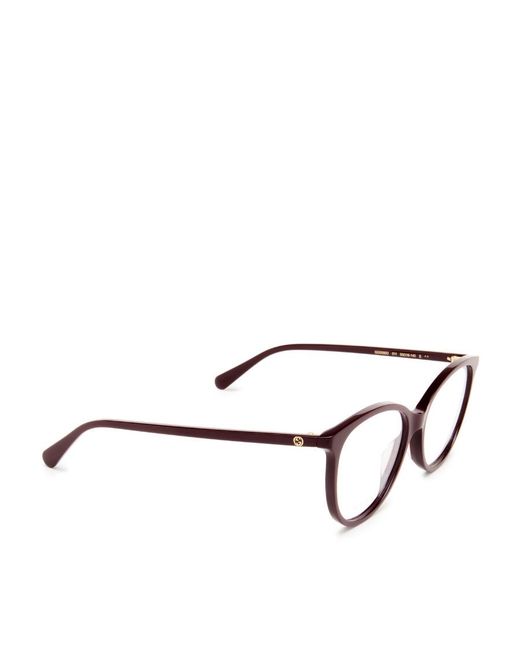 Gucci White Eyewear Cat-Eye Frame Glasses