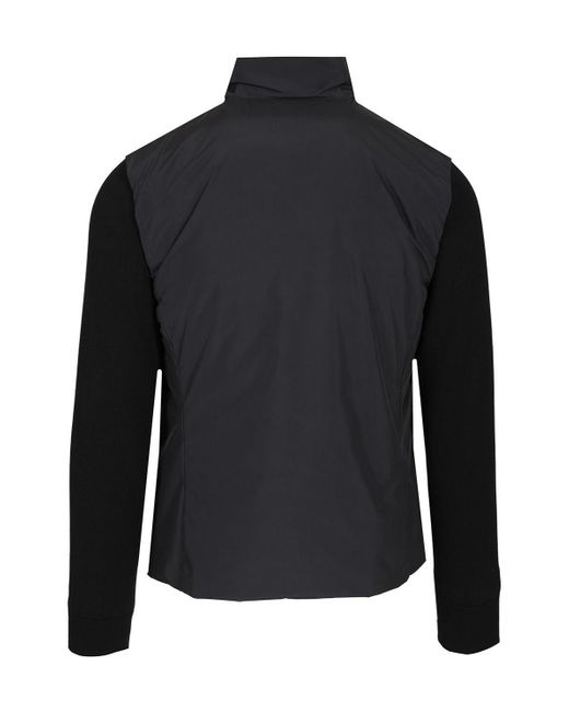 Moorer Black Evan H Stp Zip-Up High Neck Jacket for men