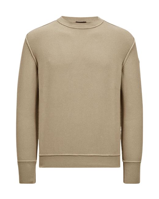 Moncler Natural Textured Cotton Sweater for men