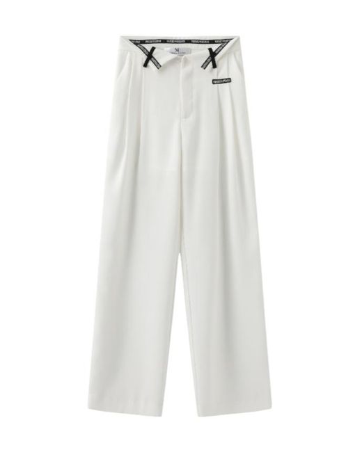 Marissa Chiara White Logo Casual Pants
