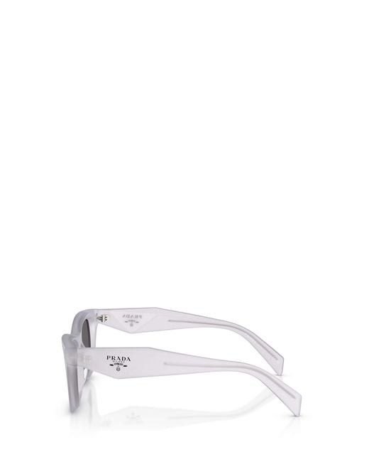 Prada White Eyewear Cat-Eye Sunglasses