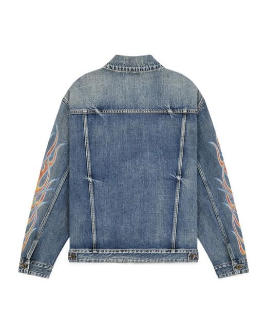 we11done Blue Flame Micro-Label Denim Jacket for men