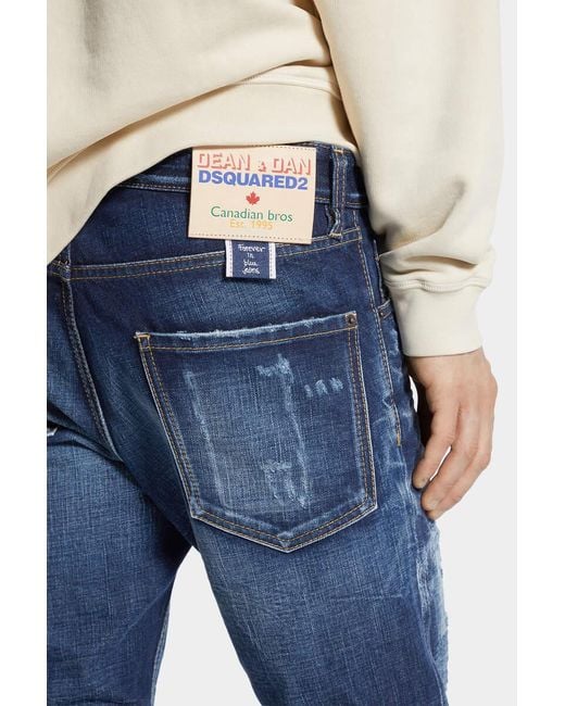DSquared² Blue Cool Guy Distressed Jeans for men