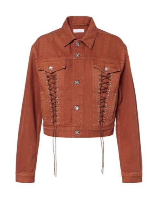 Rabanne Brown Cropped Denim Jacket