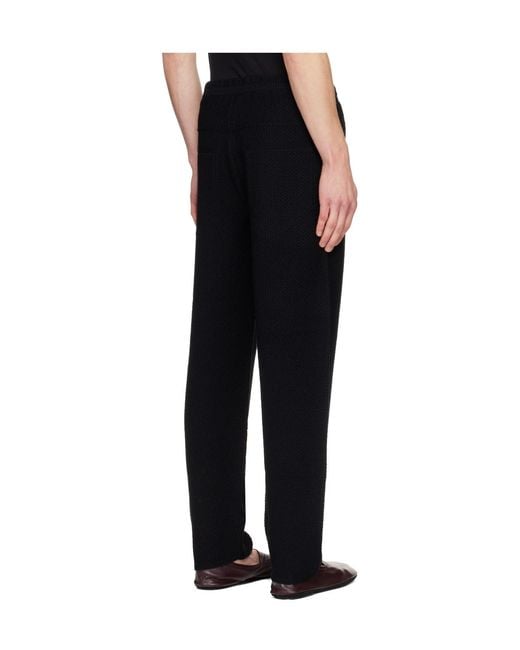 Homme Plissé Issey Miyake Black Double Pocket Sweatpants for men