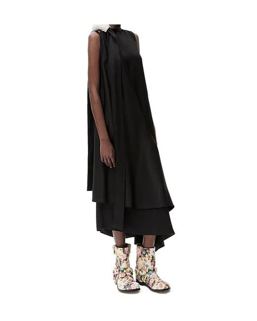 Loewe Black Ruffle Dress