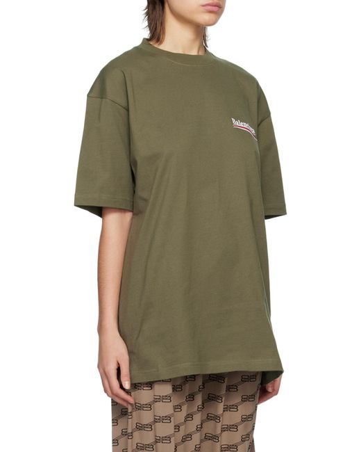 Balenciaga Green Political Campaign T-Shirt Large Fit