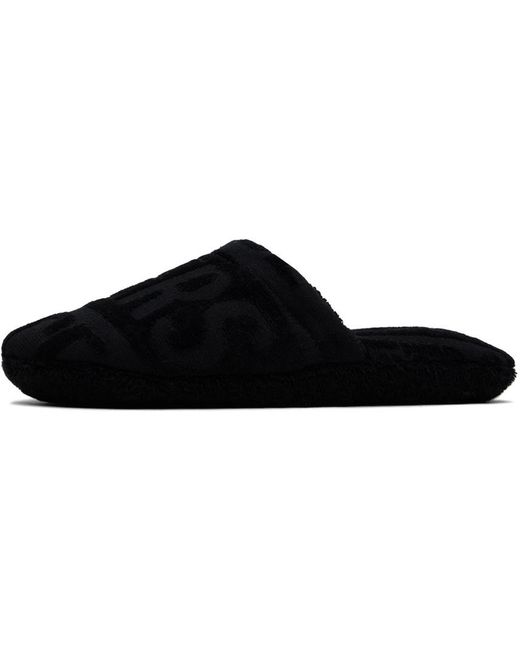 Versace Black Logo Detailed Slippers for men