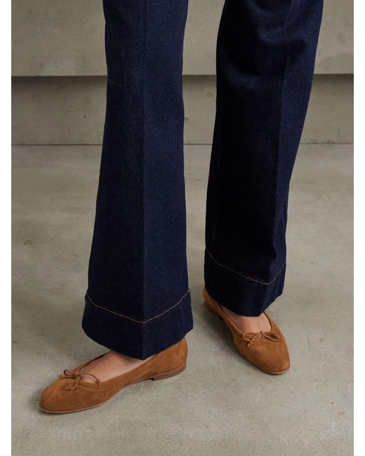 Manolo Blahnik Brown Bow Flats