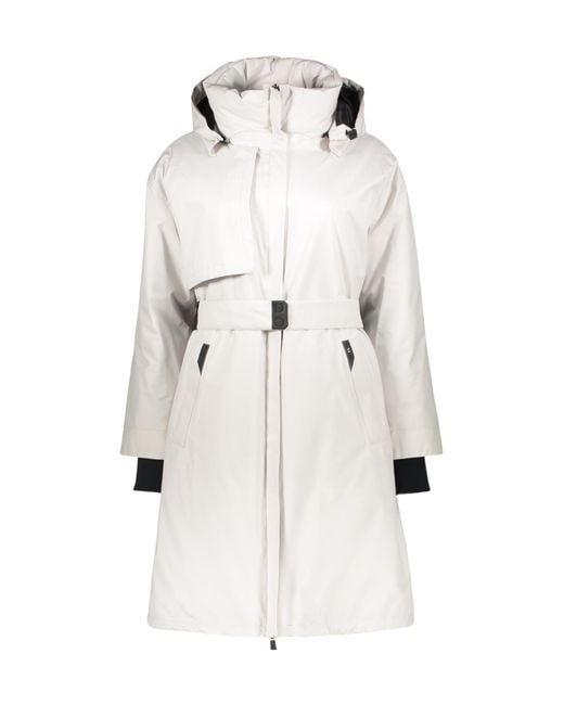 Herno White Elegant Down Jacket With Belt