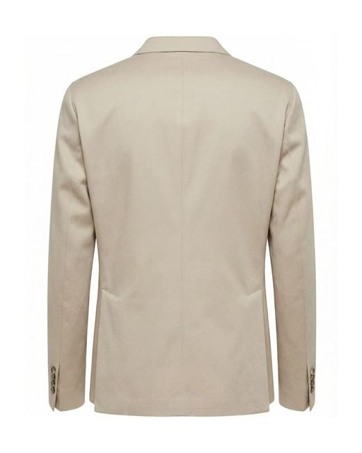 Peserico Natural Single-Breasted Tailored Blazer for men