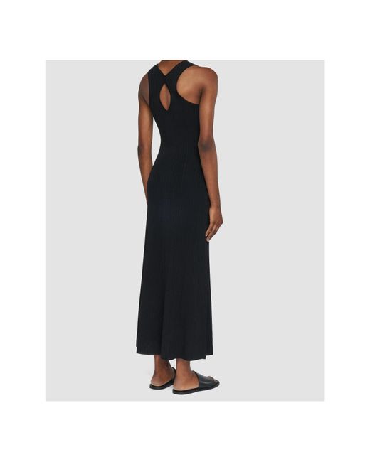 Joseph Black Ribbed Sleeveless Dress