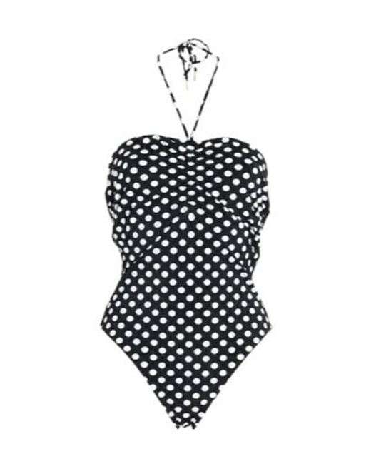 Saint Laurent White Polka Dot Bodysuit