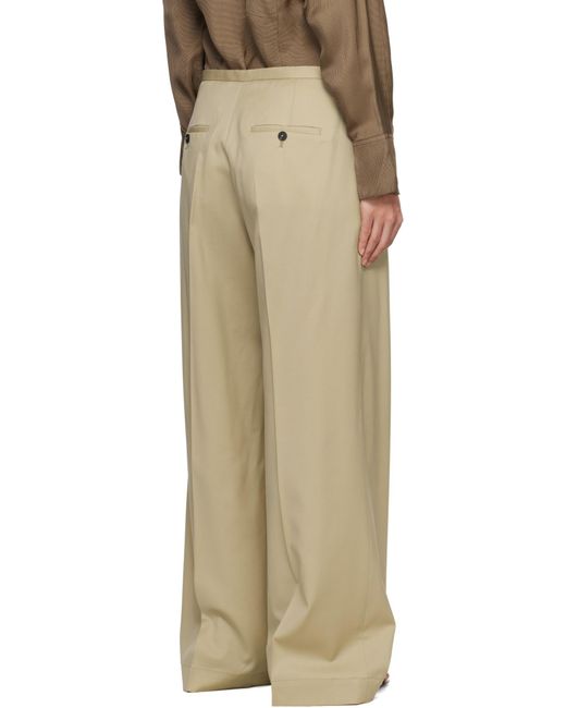 Rohe Natural Drawstring Pleated Trousers