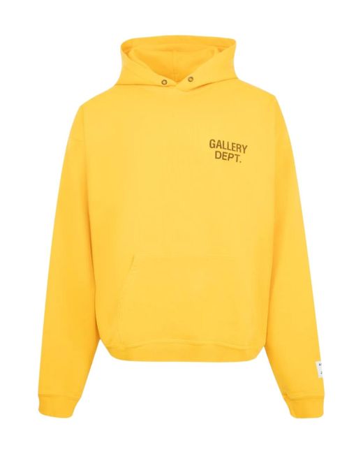 GALLERY DEPT. Yellow 90S Hooded Pullover for men