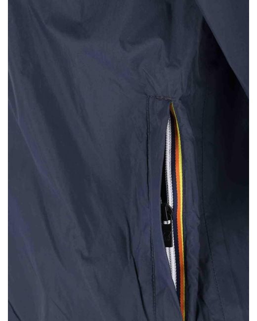 K-Way Blue Hooded Jacket for men