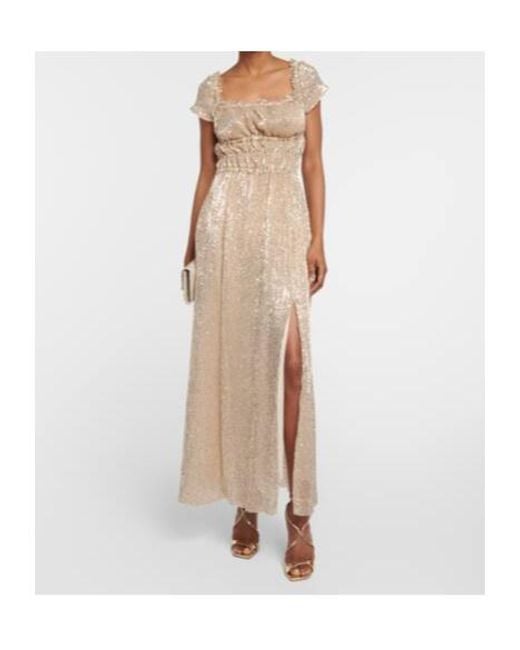Altuzarra Natural Embellished Silk Gown