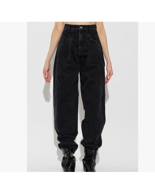 Isabel Marant Black Lisha Tapered Jeans