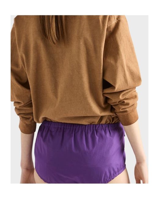 Prada Purple Poplin Shorts