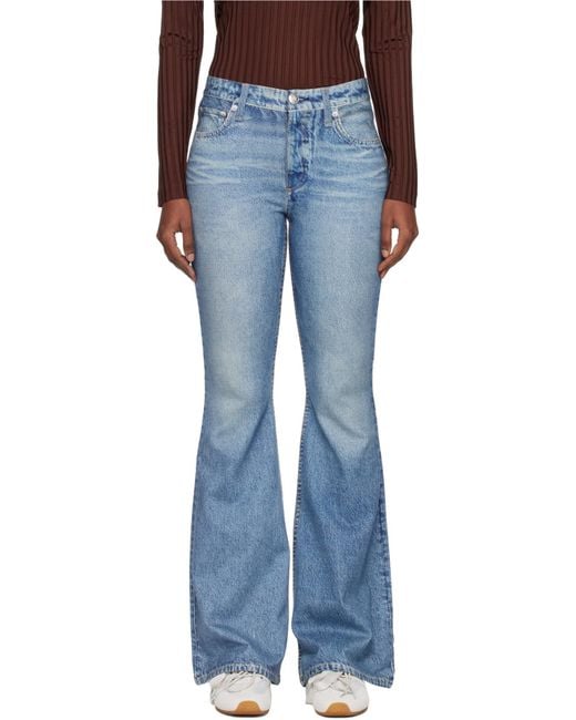 Rag & Bone Blue Belt Loop Jeans