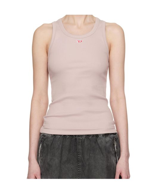DIESEL Purple T-Anky-D Logo Embroidered Tank Top