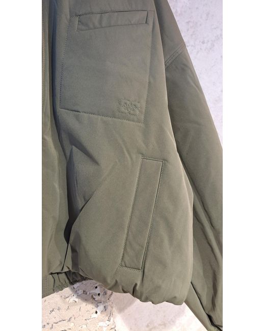Ganni Green Drop Shoulder Bomber Jacket