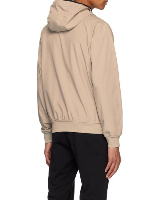 Stone Island Brown Compass-Motif Hooded Jacket for men
