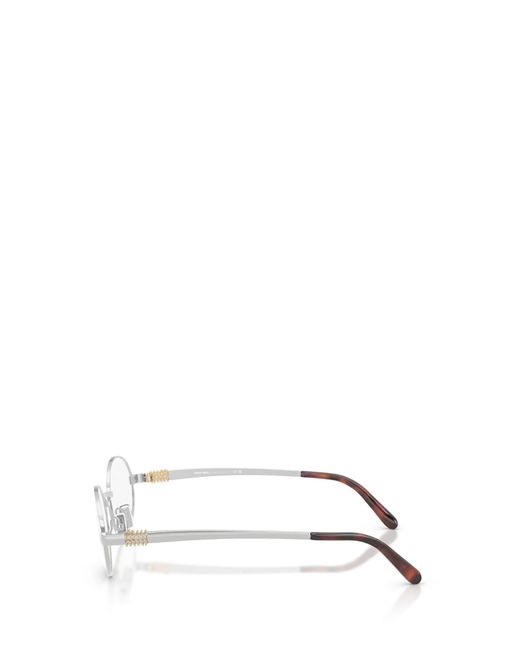 Miu Miu White Eyewear Oval Frame Glasses