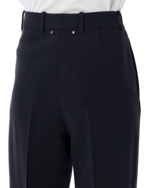 Golden Goose Deluxe Brand Blue Straight-Leg Pleat-Detailed Pants