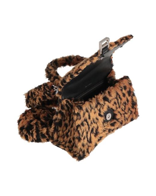 Balenciaga Brown Leopard Print Handbag