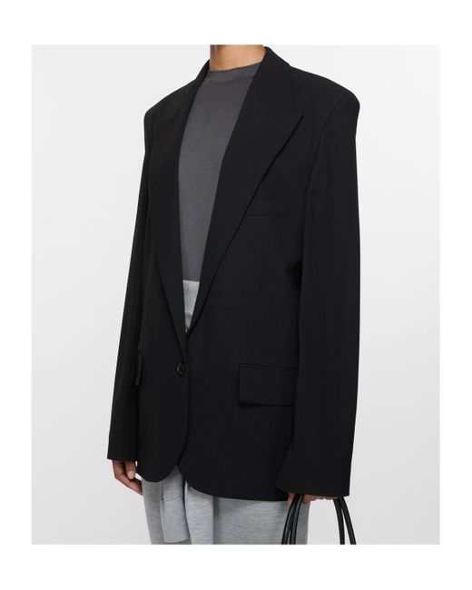 Acne Black Single-Breasted Blazer