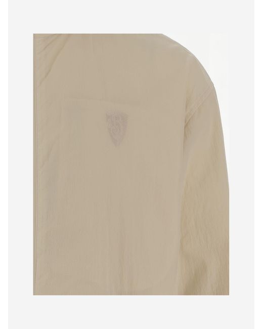 Burberry Natural Logo Embroidered Hooded Coat for men